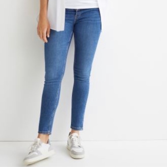 &Denim H&M Mama Maternity Skinny Coupe Moulante High Rib Jeans Size M, New w/Tag - Picture 1 of 7